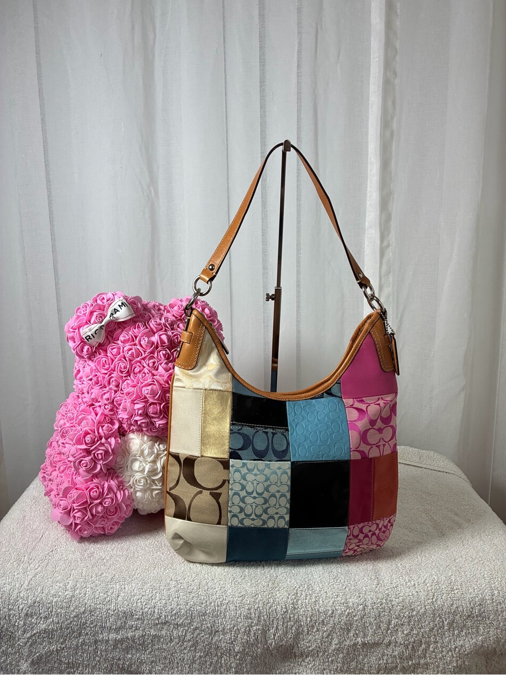 GUC Coach  Colorful Patchwork Shoulder Bag